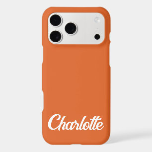 Personalized Classic Elegant Monogram Orange Color
