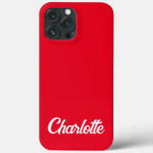 Personalized Classic Elegant Monogram Red iPhone.