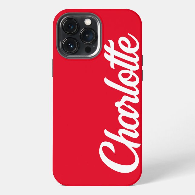 Personalized Classic Elegant Monogram Red iPhone. iPhone Case (Back)
