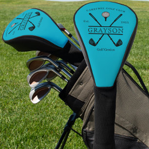 Personalized Classic Golf Club Blue Head Cover