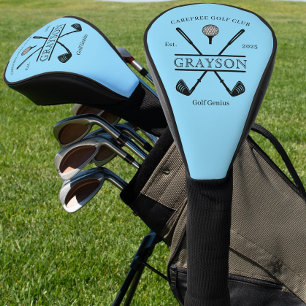 Personalized Classic Golf Club Blue Head Cover