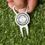Personalized Classic Golf Club Name Divot Tool<br><div class="desc">Featuring classic crossed golf clubs and golf ball design,  and aged stamp effect border,   these golf divot tools are ideal for all golf clubs and golf club members. Personalize with the name of the club member,  golf club name,  and the year the golf club was established. Designed by Thisisnotme©</div>