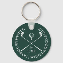 Personalized Classic Golf Club Name Emerald Green
