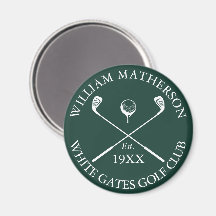 Personalized Classic Golf Club Name Emerald Green