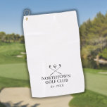 Personalized Classic Golf Club Name Golf Towel<br><div class="desc">Featuring a classic crossed golf clubs and golf ball design these golf towels are ideal for all golf clubs. Personalize with the golf club name and the year the golf club was established. Designed by Thisisnotme©</div>