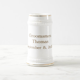 Personalized Classic Groomsman Beer Stein