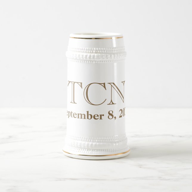 Personalized Classic Groomsman Beer Stein (Center)