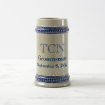 Personalized Classic Groomsmen Beer Stein<br><div class="desc">A classic beer stein for your groomsmen. Add their initials and the date of your wedding.</div>