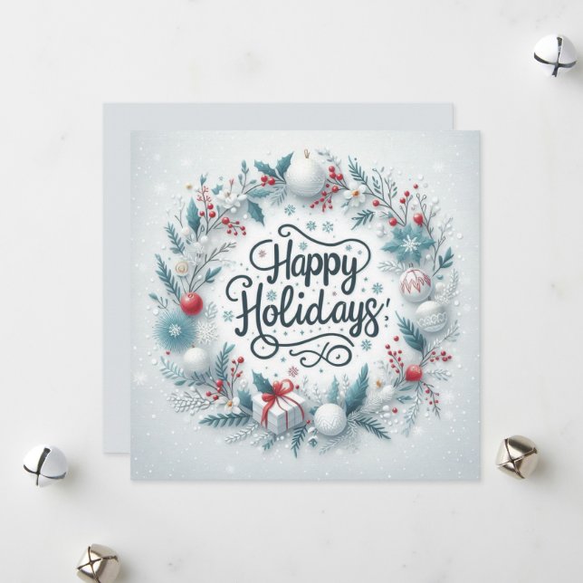 Personalized Classic  Holiday Card (Front/Back In Situ)