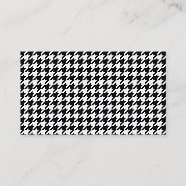 Personalized Classic houndstooth pattern Dogstooth Business Card (Front)