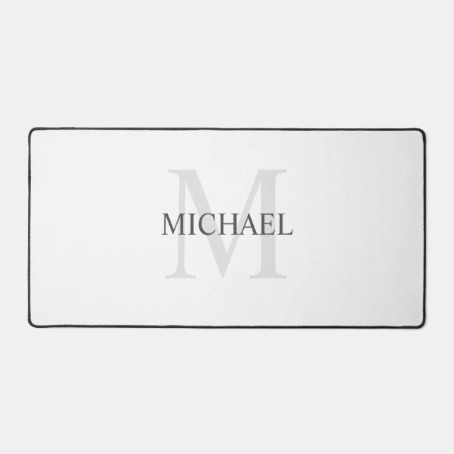 Personalized Classic Monogram and Name Desk Mat (Front)