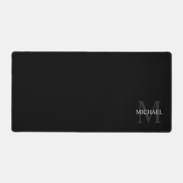 Personalized Classic Monogram and Name Desk Mat (Front)