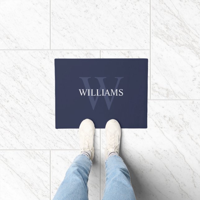Personalized Classic Monogram and Name Doormat (Indoor)