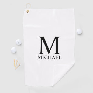 Personalized Classic Monogram and Name Golf Towel