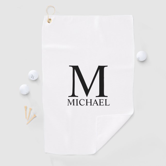 Personalized Classic Monogram and Name Golf Towel (InSitu)
