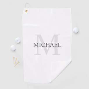 Personalized Classic Monogram and Name Golf Towel