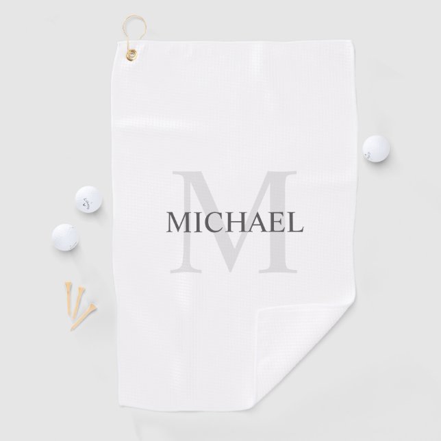 Personalized Classic Monogram and Name Golf Towel (InSitu)