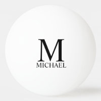 Personalized Classic Monogram and Name Ping Pong B