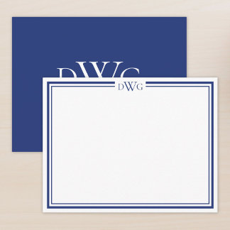 Personalized Classic Monogram Initial Name Card
