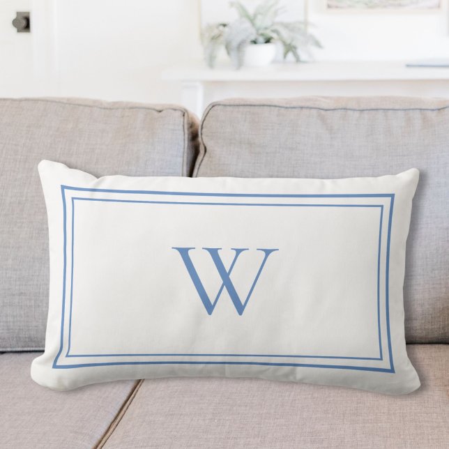Personalized Classic Monogram Initial Name Lumbar Pillow (Creator Uploaded)