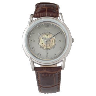 Personalized Classic Nautical Two-Tone Leather Watch