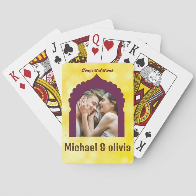 Personalized Classic Playing Cards As Wedding Gift (Back)