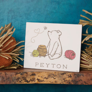 Personalized Classic Pooh and Honey Pots  Plaque