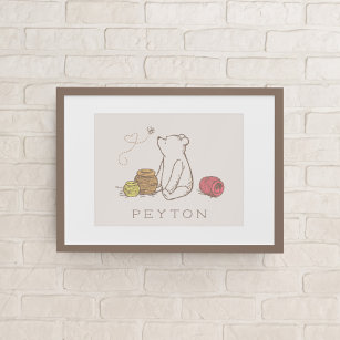 Personalized Classic Pooh and Honey Pots Poster