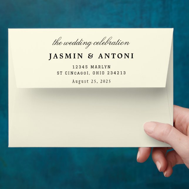 Personalized Classic Wedding Invitation Envelope (Hand)