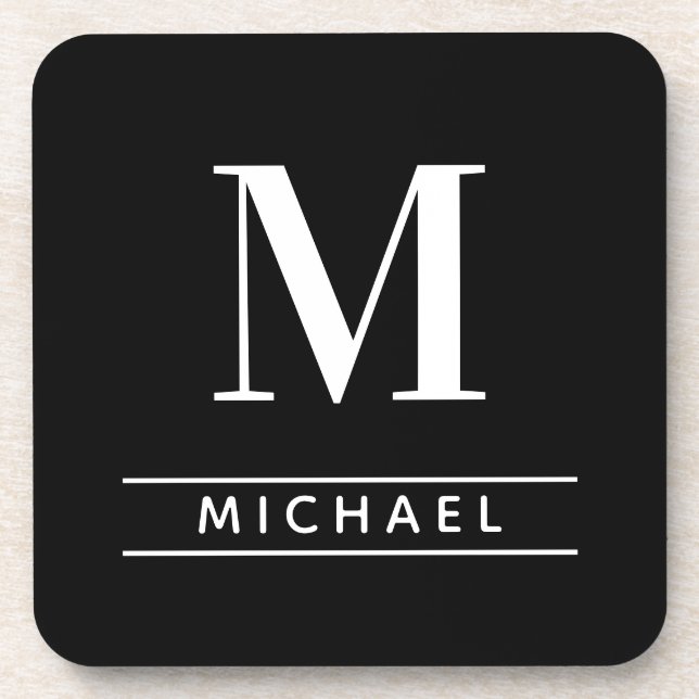 Personalized Classic White w/ Starfish Coaster (Front)