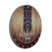 Personalized Classic Wooden Acoustic Guitar Dartboard (Front Left)