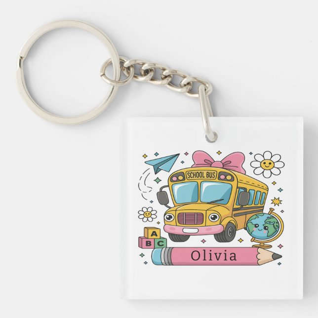 Personalized Classroom Gift for Back to School Keychain (Front)
