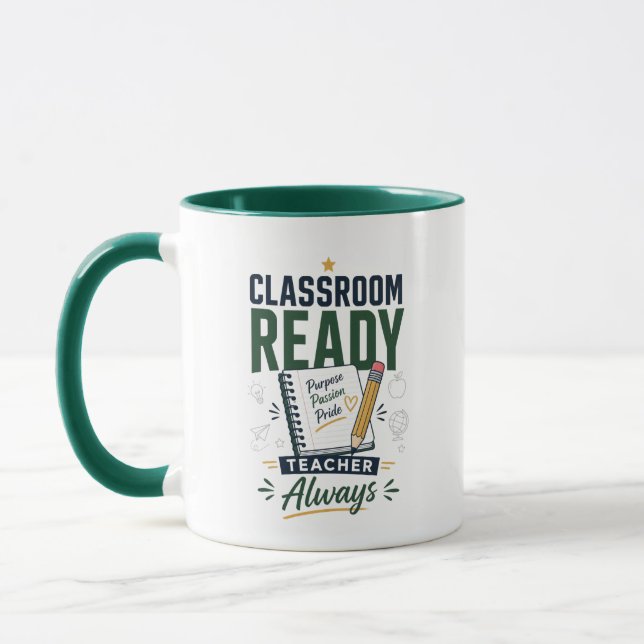 Personalized Classroom Ready Teacher Gift Mug (Left)