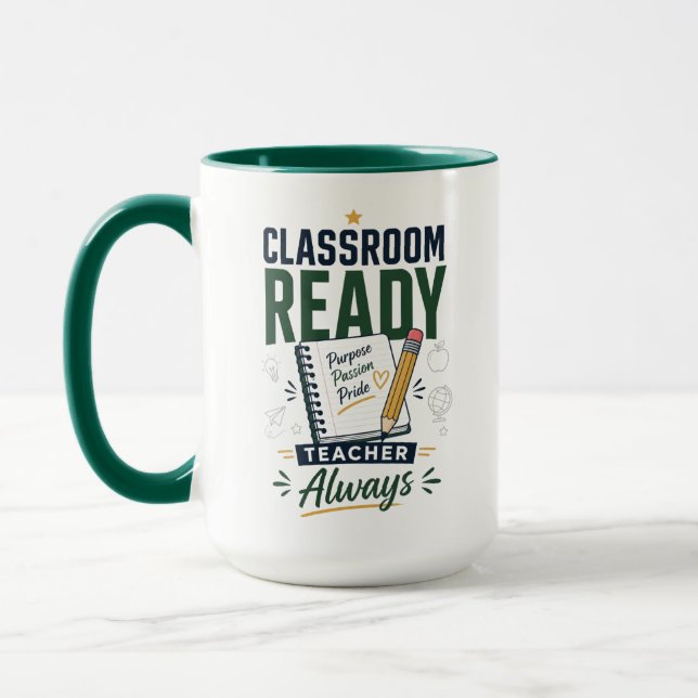 Personalized Classroom Ready Teacher Gift Mug (Left)