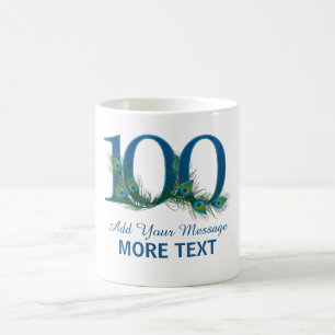 Personalized classy 100 birthday century mug