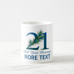 Personalized classy 21st birthday 21 mug