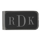 Personalized classy 3 letter monogram money clip