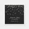 Personalized Classy Black Silver Confetti Wedding