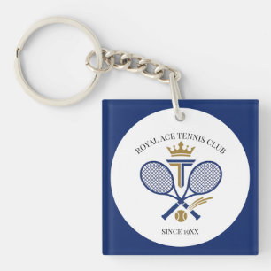 Personalized Classy Gold Tennis Club Year  Keychain