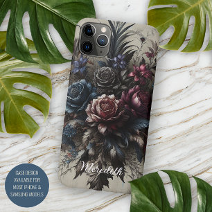 Personalized Classy Gothic Rose Floral Victorian iPhone 11 Pro Max Case