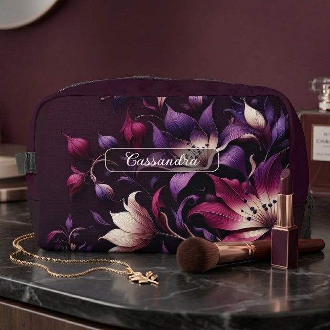 Personalized Classy Gothic Rose Travel Makeup Bag (Creator Uploaded)