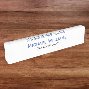 Personalized Classy Modern Executive Job Title Nameplate