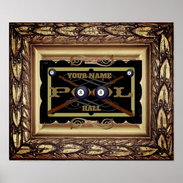Personalized Classy Pool (Hall) Decor Poster (Front)