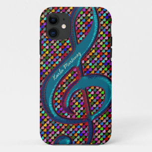 personalized clave musical note hearts iPhone 11 case