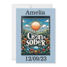 Personalized Clean and Sober Anniversary Card