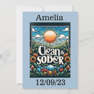 Personalized Clean and Sober Anniversary Card 