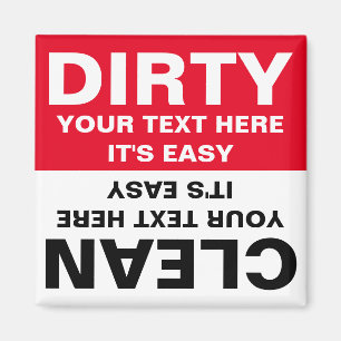 Personalized Clean Dirty Dishwasher magnet