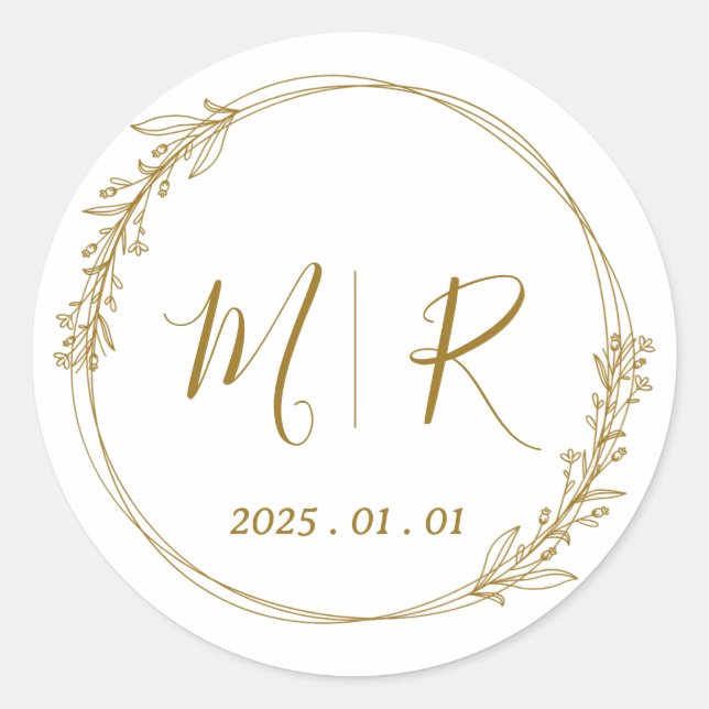 Personalized Clear Stickers for Wedding Favours &  (Front)