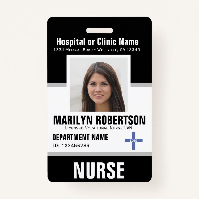 Personalized Clinic Hospital Employee Badge (Front)