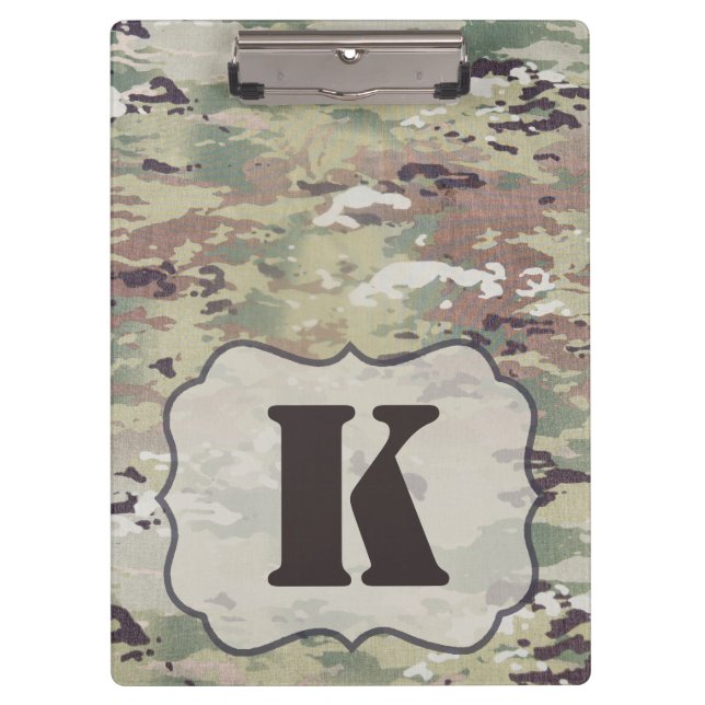 Personalized Clip Board Army OCP Camo Uniform Camo (Front)